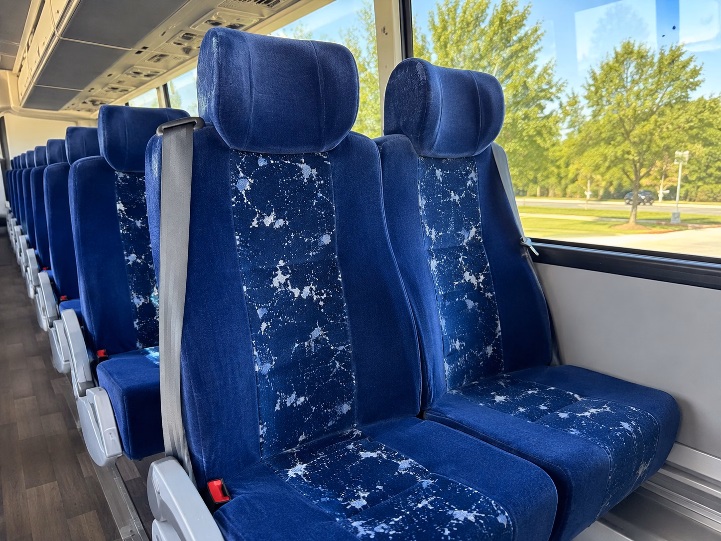 santa clara charter bus interior